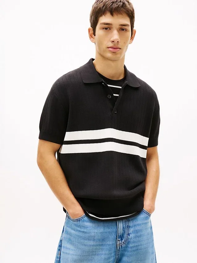 Tommy Jeans Short-Sleeve Sweater Polo Tommy Jeans Short-Sleeve Sweater Polo