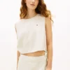 Tommy Jeans Side-Tie Linen-Blend Top Tommy Jeans Side-Tie Linen-Blend Top