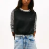 Tommy Jeans Side-Tie Linen-Blend Top Tommy Jeans Side-Tie Linen-Blend Top