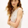 Tommy Jeans Side-Tie Linen-Blend Top Tommy Jeans Side-Tie Linen-Blend Top