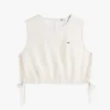 Tommy Jeans Side-Tie Linen-Blend Top Tommy Jeans Side-Tie Linen-Blend Top