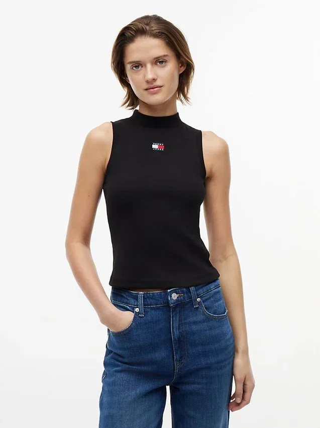 Tommy Jeans Slim Fit Mockneck Tank Top Tommy Jeans Slim Fit Mockneck Tank Top