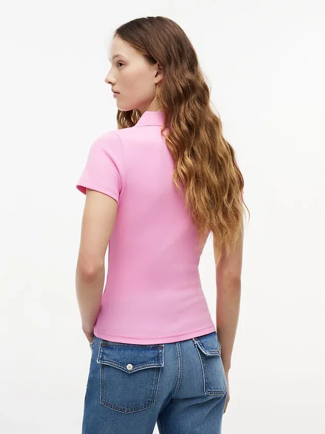 Tommy Jeans Slim Fit Rib-Knit Polo Tommy Jeans Slim Fit Rib-Knit Polo