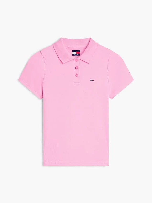 Tommy Jeans Slim Fit Rib-Knit Polo Tommy Jeans Slim Fit Rib-Knit Polo