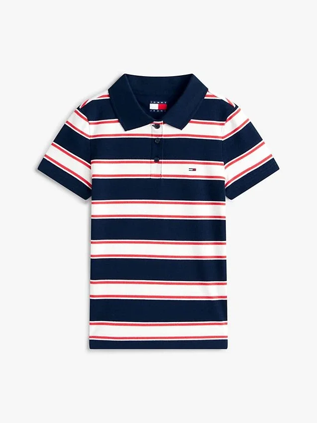 Tommy Jeans Slim Fit Rib-Knit Polo Tommy Jeans Slim Fit Rib-Knit Polo