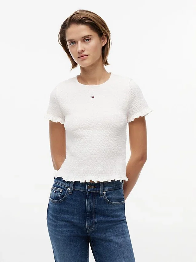 Tommy Jeans Slim Fit Shirred T-Shirt Tommy Jeans Slim Fit Shirred T-Shirt