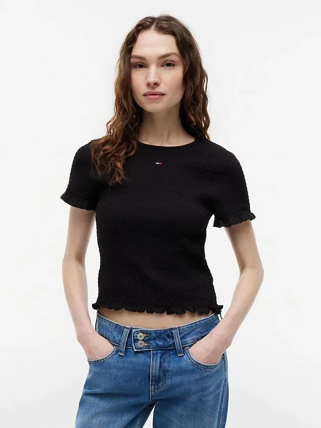 Tommy Jeans Slim Fit Shirred T-Shirt Tommy Jeans Slim Fit Shirred T-Shirt