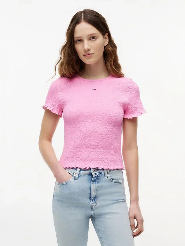 Tommy Jeans Slim Fit Shirred T-Shirt Tommy Jeans Slim Fit Shirred T-Shirt