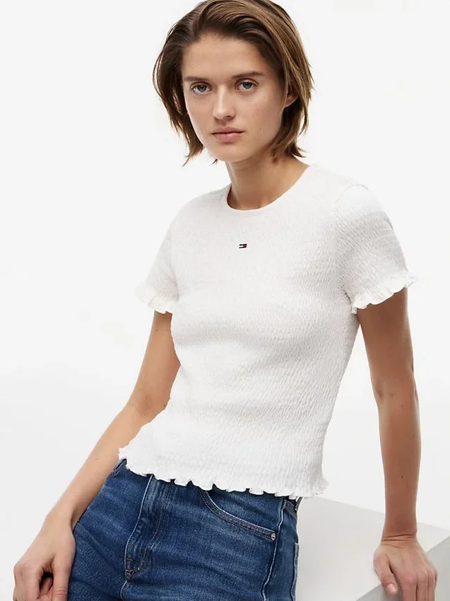 Tommy Jeans Slim Fit Shirred T-Shirt Tommy Jeans Slim Fit Shirred T-Shirt