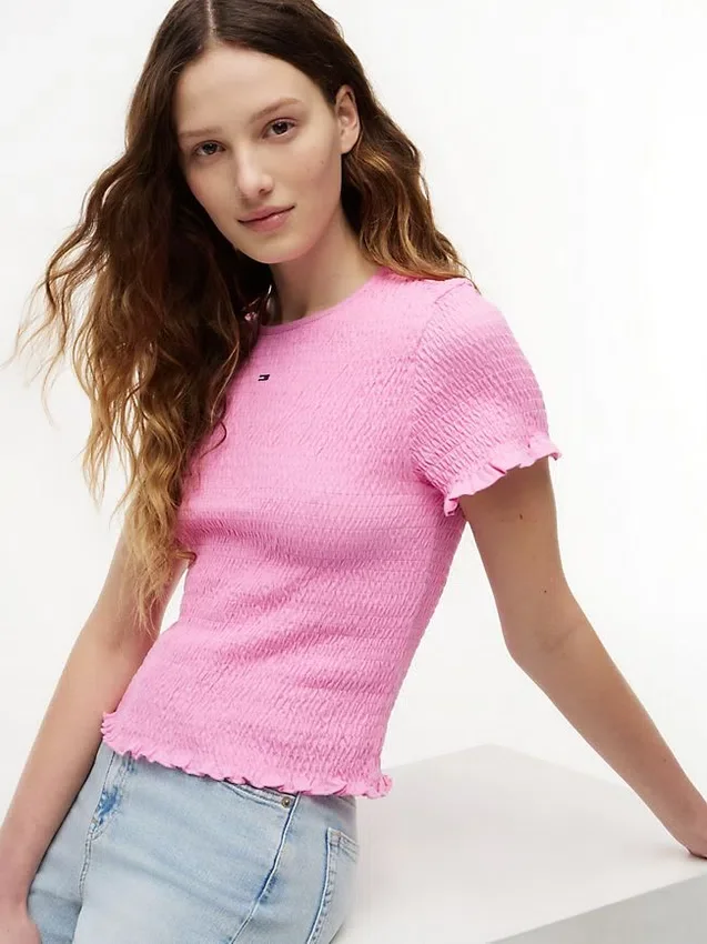 Tommy Jeans Slim Fit Shirred T-Shirt Tommy Jeans Slim Fit Shirred T-Shirt
