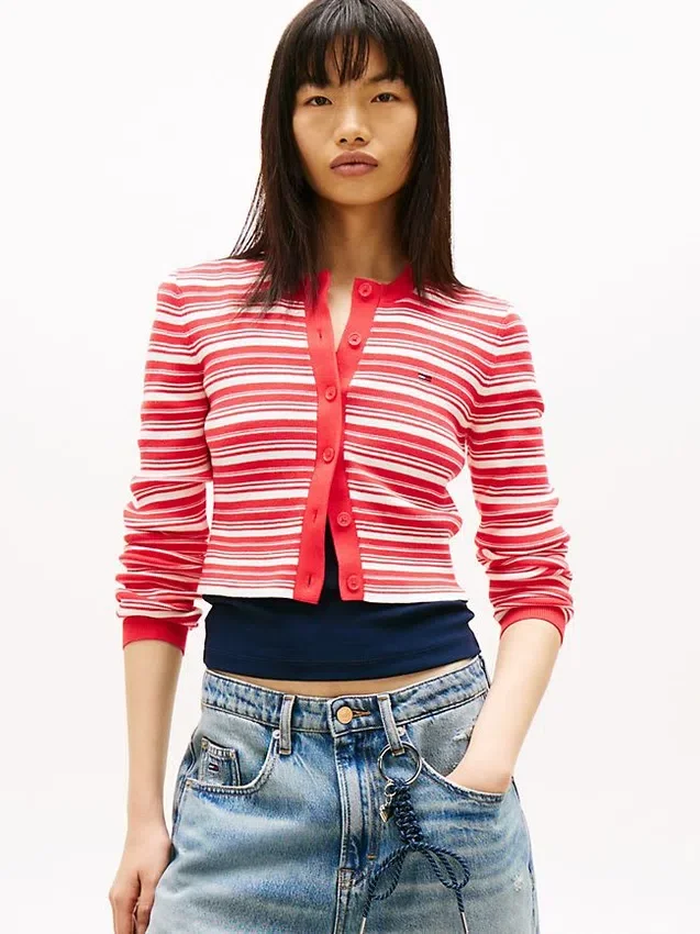 Tommy Jeans Slim Fit Striped Cardigan Tommy Jeans Slim Fit Striped Cardigan