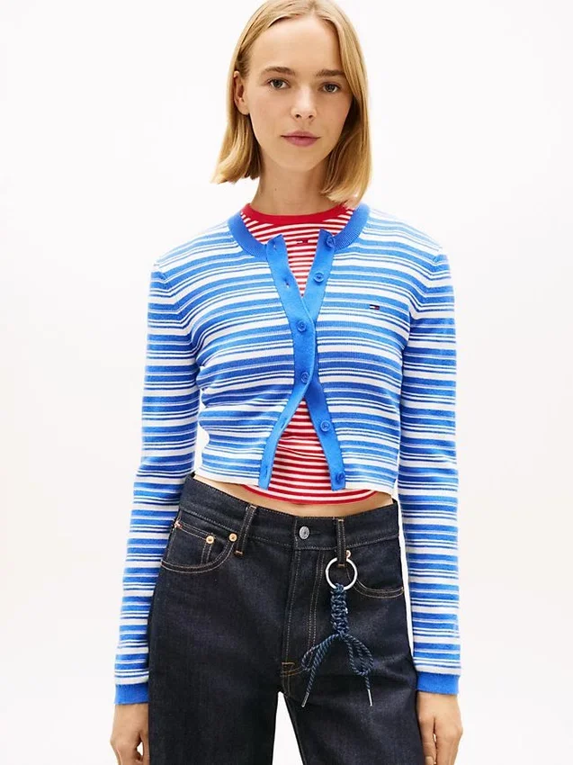 Tommy Jeans Slim Fit Striped Cardigan Tommy Jeans Slim Fit Striped Cardigan