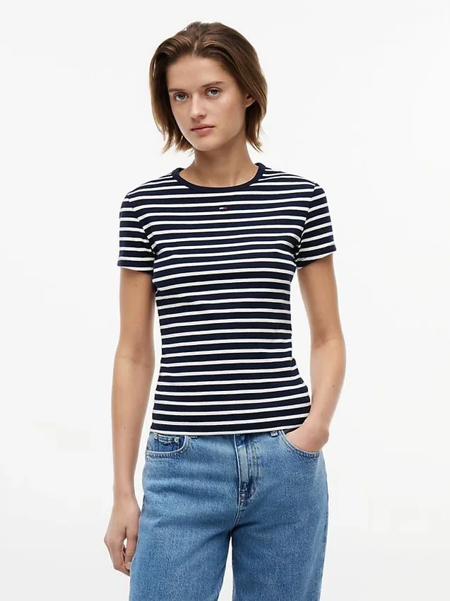 Tommy Jeans Slim Stretch Ribbed T-Shirt Tommy Jeans Slim Stretch Ribbed T-Shirt