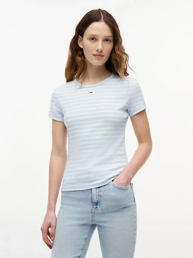 Tommy Jeans Slim Stretch Ribbed T-Shirt Tommy Jeans Slim Stretch Ribbed T-Shirt