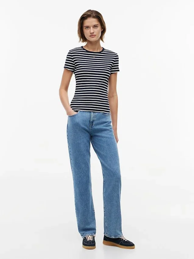 Tommy Jeans Slim Stretch Ribbed T-Shirt Tommy Jeans Slim Stretch Ribbed T-Shirt