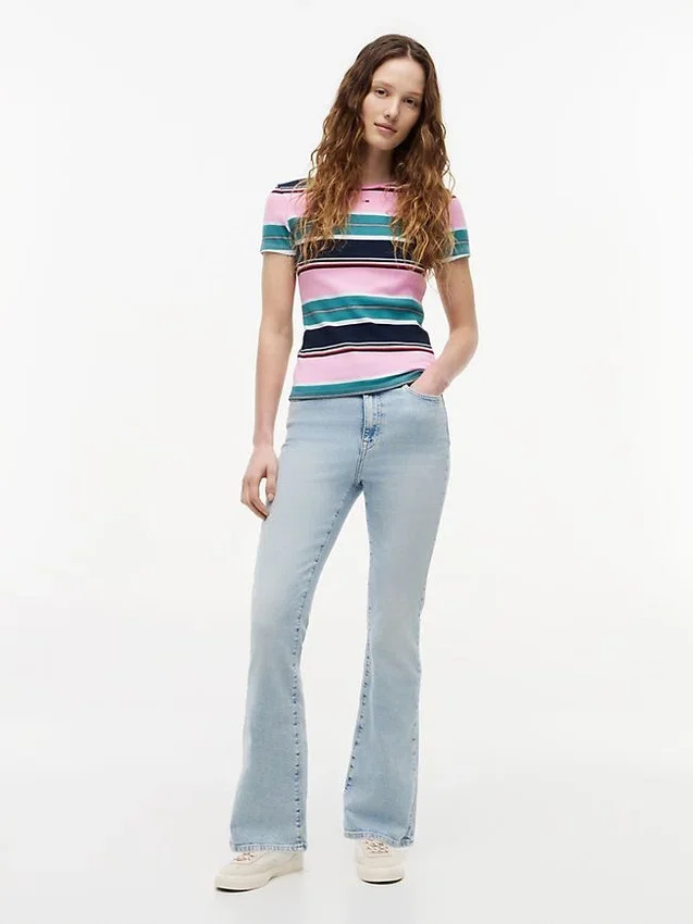 Tommy Jeans Slim Stretch Ribbed T-Shirt Tommy Jeans Slim Stretch Ribbed T-Shirt