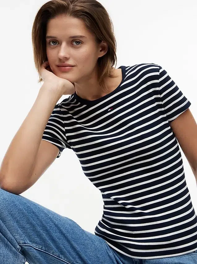 Tommy Jeans Slim Stretch Ribbed T-Shirt Tommy Jeans Slim Stretch Ribbed T-Shirt
