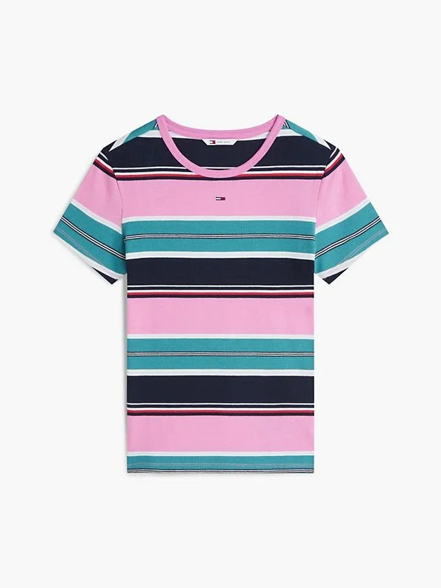 Tommy Jeans Slim Stretch Ribbed T-Shirt Tommy Jeans Slim Stretch Ribbed T-Shirt
