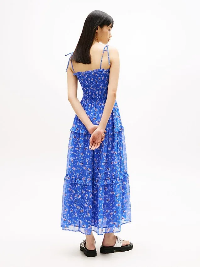 Tommy Jeans Tiered Chiffon Maxi Dress Tommy Jeans Tiered Chiffon Maxi Dress