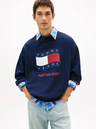 Tommy Jeans Wavy Flag Logo Sweatshirt