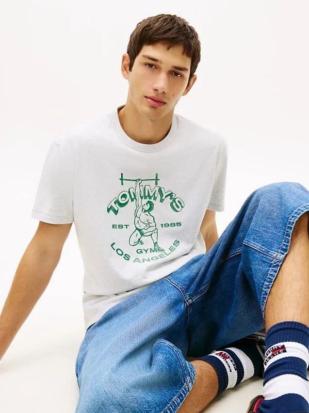 Tommy Jeans Weightlifter Logo T-Shirt Tommy Jeans Weightlifter Logo T-Shirt