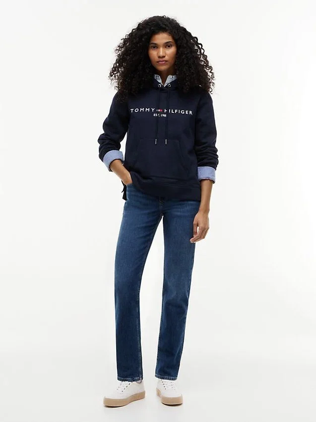 Tommy Logo Fleece Hoodie Tommy Logo Fleece Hoodie