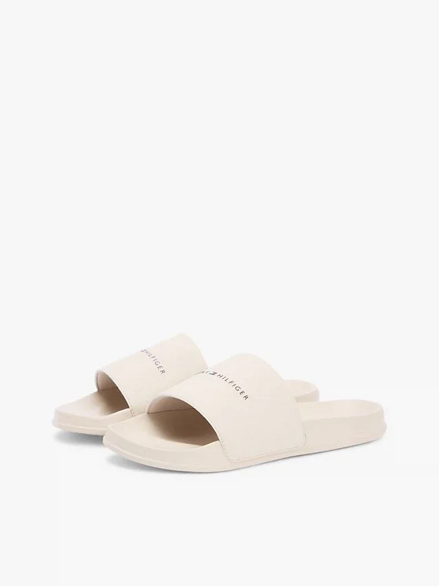 Tommy Logo Textured Pool Slide Tommy Logo Textured Pool Slide