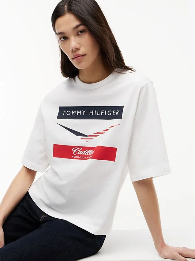 Tommy x Cadillac F1® Team Boxy Chevron T-Shirt Tommy x Cadillac F1® Team Boxy Chevron T-Shirt