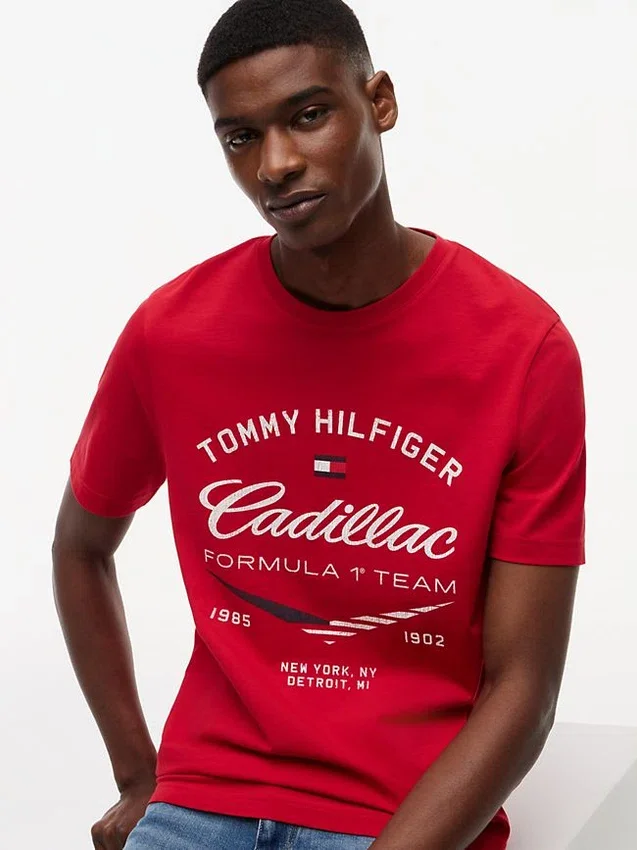 Tommy x Cadillac F1® Team Retro Chevron T-Shirt Tommy x Cadillac F1® Team Retro Chevron T-Shirt