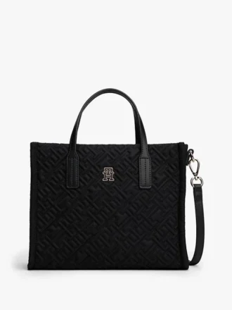 Topstitch Monogram Nylon Mini Tote Bag Topstitch Monogram Nylon Mini Tote Bag