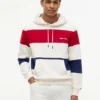 Tricolor Stripe Brushed-Back Hoodie Tricolor Stripe Brushed-Back Hoodie
