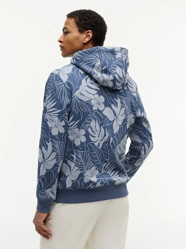 Tropical Print Brushed-Back Hoodie Tropical Print Brushed-Back Hoodie