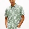 Tropical Print Linen-Blend Shirt