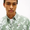 Tropical Print Linen-Blend Shirt
