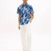 Tropical Print Linen-Blend Shirt Tropical Print Linen-Blend Shirt