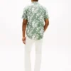 Tropical Print Linen-Blend Shirt
