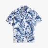 Tropical Print Linen Camp Shirt Tropical Print Linen Camp Shirt