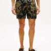 Tropical Print Linen Short