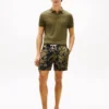 Tropical Print Linen Short