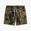 Tropical Print Linen Short