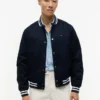 Water-Repellent Flag Logo Varsity Jacket