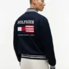Water-Repellent Flag Logo Varsity Jacket