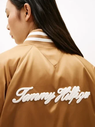 Water-Repellent Varsity Bomber Jacket