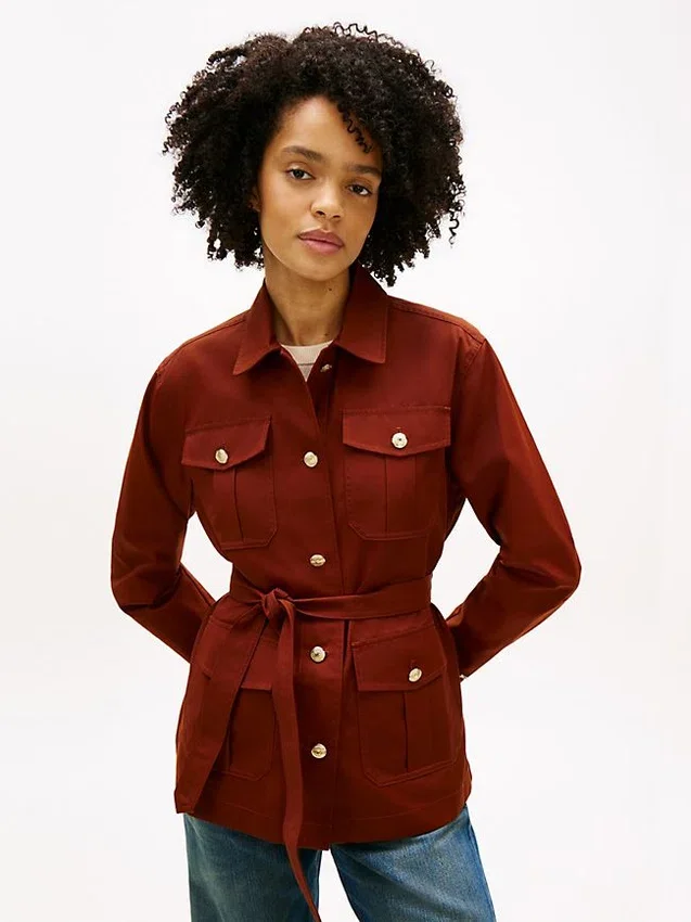 Water-Resistant Belted Utility Jacket Water-Resistant Belted Utility Jacket