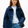 Water-Resistant Hooded Short Parka