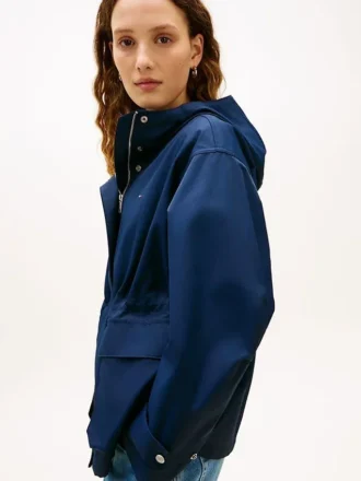 Water-Resistant Hooded Short Parka