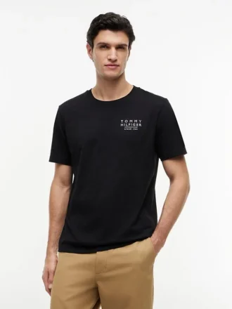 Wavy Flag Back Logo T-Shirt