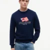 Wavy Flag Logo Crewneck Sweatshirt