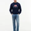Wavy Flag Logo Crewneck Sweatshirt