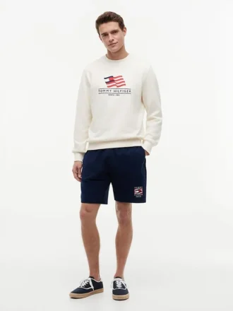 Wavy Flag Logo Crewneck Sweatshirt